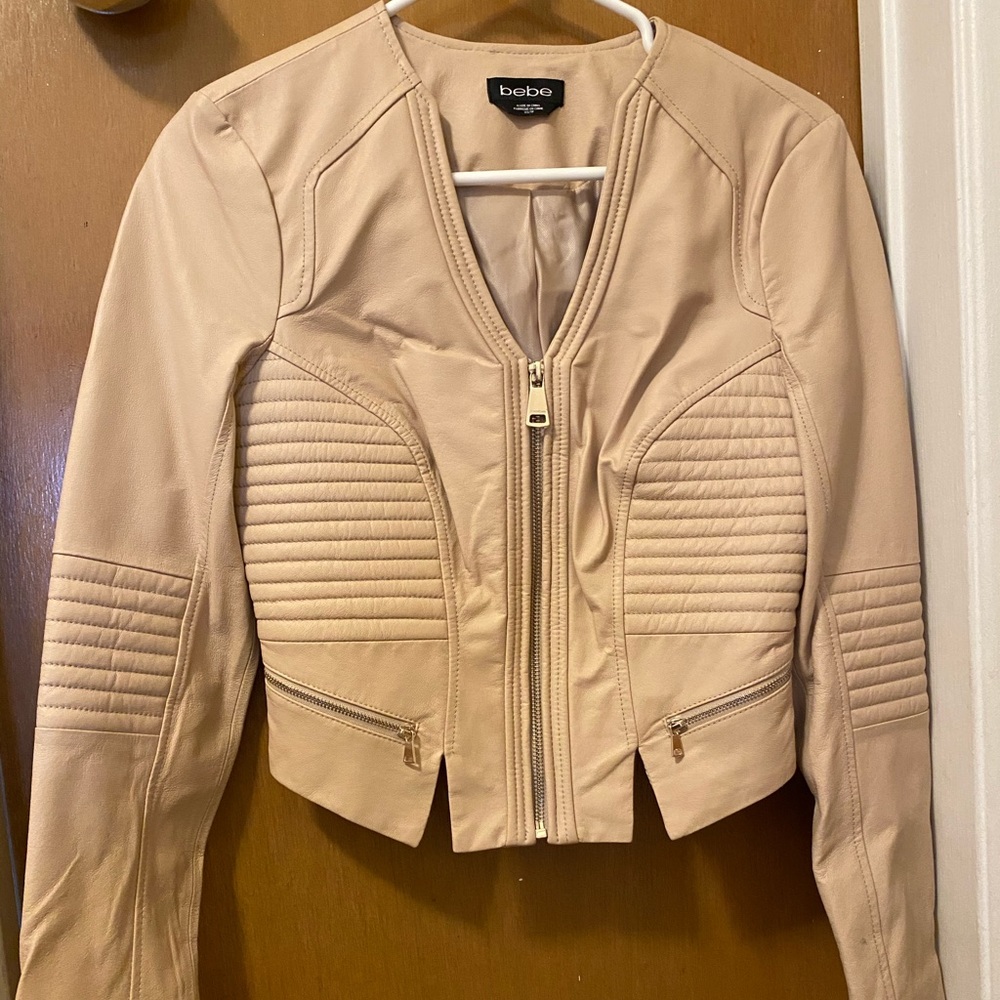 Bebe Beige XS Crop Jacket